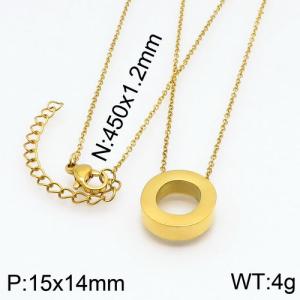 SS Gold-Plating Necklace - KN87939-K