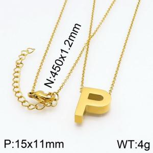 SS Gold-Plating Necklace - KN87940-K