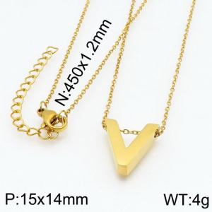 SS Gold-Plating Necklace - KN87946-K