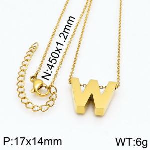 SS Gold-Plating Necklace - KN87947-K