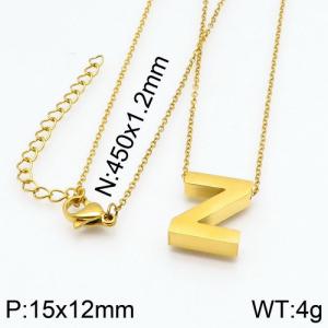 SS Gold-Plating Necklace - KN87950-K