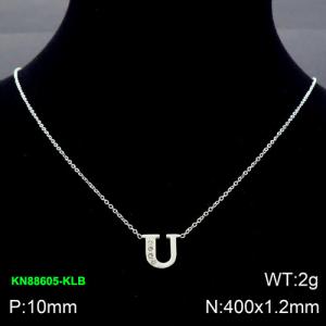 Stainless Steel Necklace - KN88605-KLB