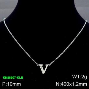 Stainless Steel Necklace - KN88607-KLB