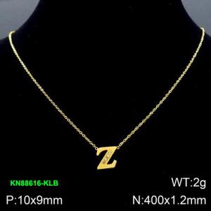 SS Gold-Plating Necklace - KN88616-KLB