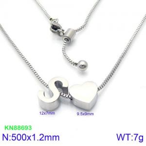 Stainless Steel Necklace - KN88693-KFC