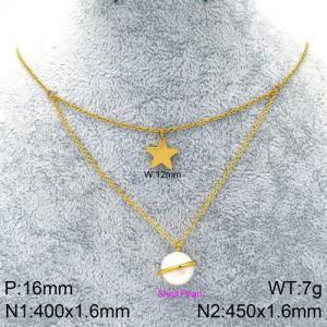 SS Gold-Plating Necklace - KN88710-KFC