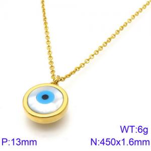 SS Gold-Plating Necklace - KN88713-K