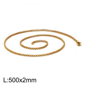Staineless Steel Small Gold-plating Chain - KN89085-Z