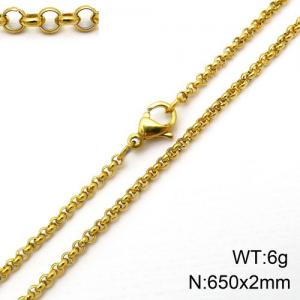 Staineless Steel Small Gold-plating Chain - KN89088-Z