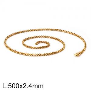 Staineless Steel Small Gold-plating Chain - KN89091-Z