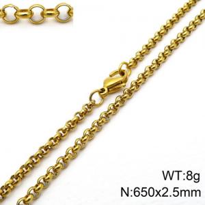 Staineless Steel Small Gold-plating Chain - KN89094-Z
