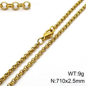Staineless Steel Small Gold-plating Chain - KN89095-Z