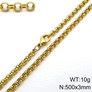 Staineless Steel Small Gold-plating Chain - KN89097-Z