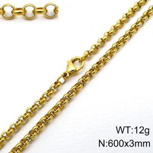 Staineless Steel Small Gold-plating Chain - KN89099-Z