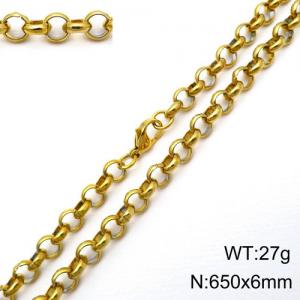 SS Gold-Plating Necklace - KN89106-Z