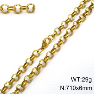 SS Gold-Plating Necklace - KN89107-Z