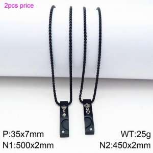 Stainless Steel Black-plating Necklace - KN89157-Z