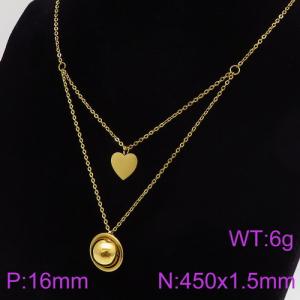 SS Gold-Plating Necklace - KN89300-KFC