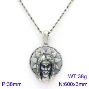 Stainless Steel Necklace - KN89379-BDJX