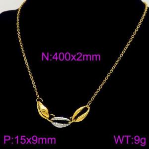 SS Gold-Plating Necklace - KN89410-Z