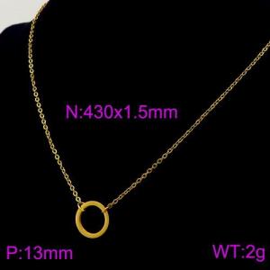 SS Gold-Plating Necklace - KN89412-Z
