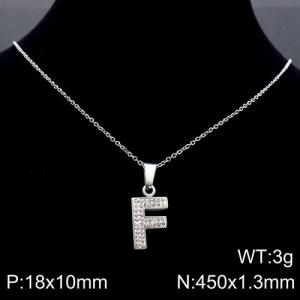 Stainless Steel Stone Necklace - KN89514-K