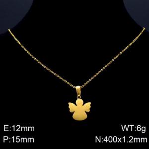 SS Gold-Plating Necklace - KN89578-K