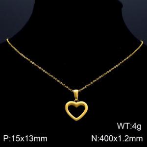 SS Gold-Plating Necklace - KN89582-K