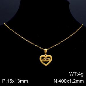 SS Gold-Plating Necklace - KN89586-K