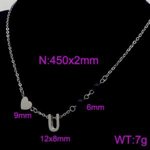 Letter Necklace - KN89691-Z