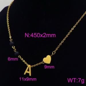 Letter Necklace - KN89697-Z