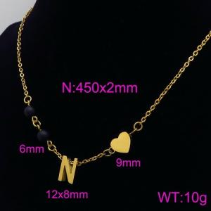 Letter Necklace - KN89710-Z