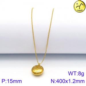 SS Gold-Plating Necklace - KN89784-KFC