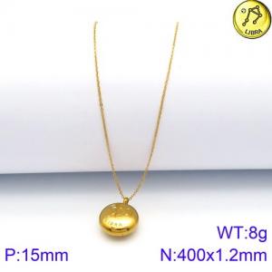 SS Gold-Plating Necklace - KN89786-KFC