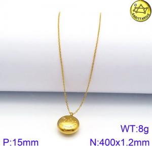 SS Gold-Plating Necklace - KN89787-KFC