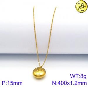 SS Gold-Plating Necklace - KN89791-KFC