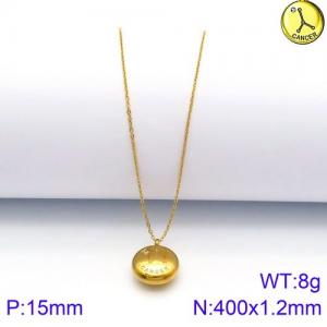 SS Gold-Plating Necklace - KN89792-KFC