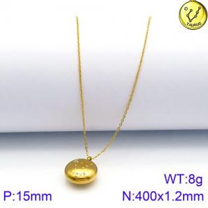 SS Gold-Plating Necklace - KN89794-KFC
