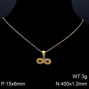 SS Gold-Plating Necklace - KN89830-K