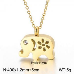 SS Gold-Plating Necklace - KN89951-K