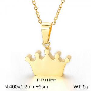 SS Gold-Plating Necklace - KN89955-K