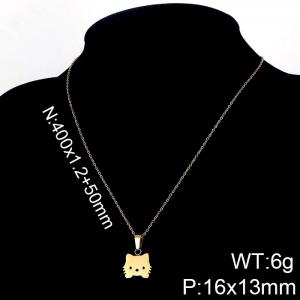 SS Gold-Plating Necklace - KN89958-K