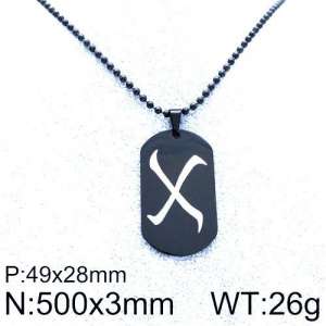 Stainless Steel Black-plating Necklace - KN90014-Z