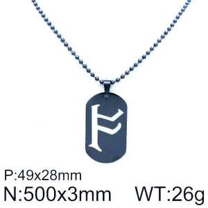 Stainless Steel Black-plating Necklace - KN90015-Z