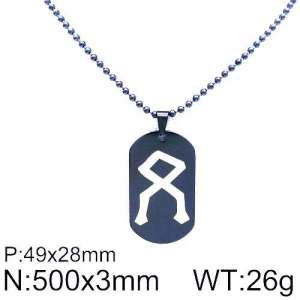 Stainless Steel Black-plating Necklace - KN90016-Z