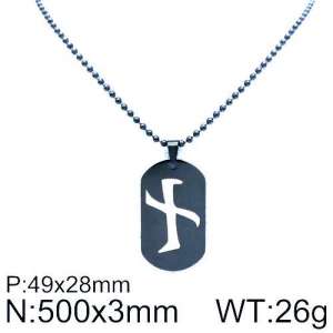 Stainless Steel Black-plating Necklace - KN90019-Z