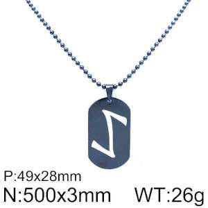 Stainless Steel Black-plating Necklace - KN90021-Z