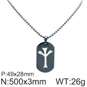 Stainless Steel Black-plating Necklace - KN90022-Z