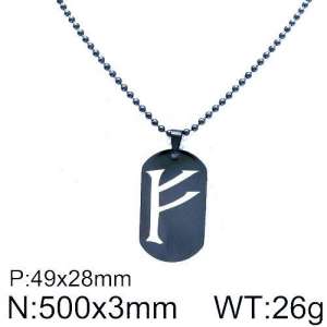 Stainless Steel Black-plating Necklace - KN90023-Z