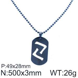 Stainless Steel Black-plating Necklace - KN90025-Z